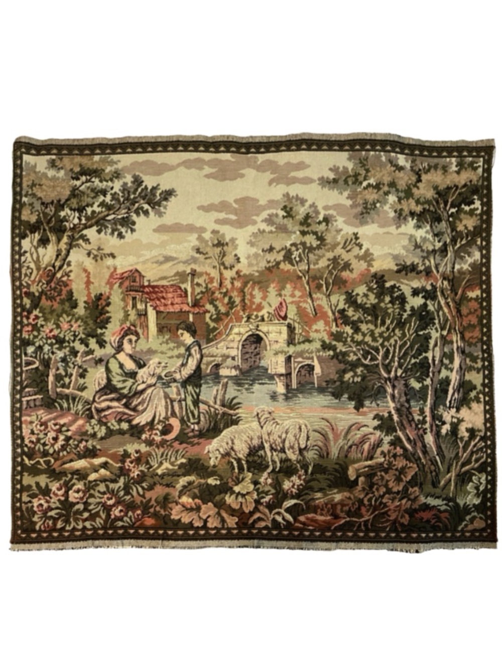 Italian Romantic Pastoral Wall Tapestry